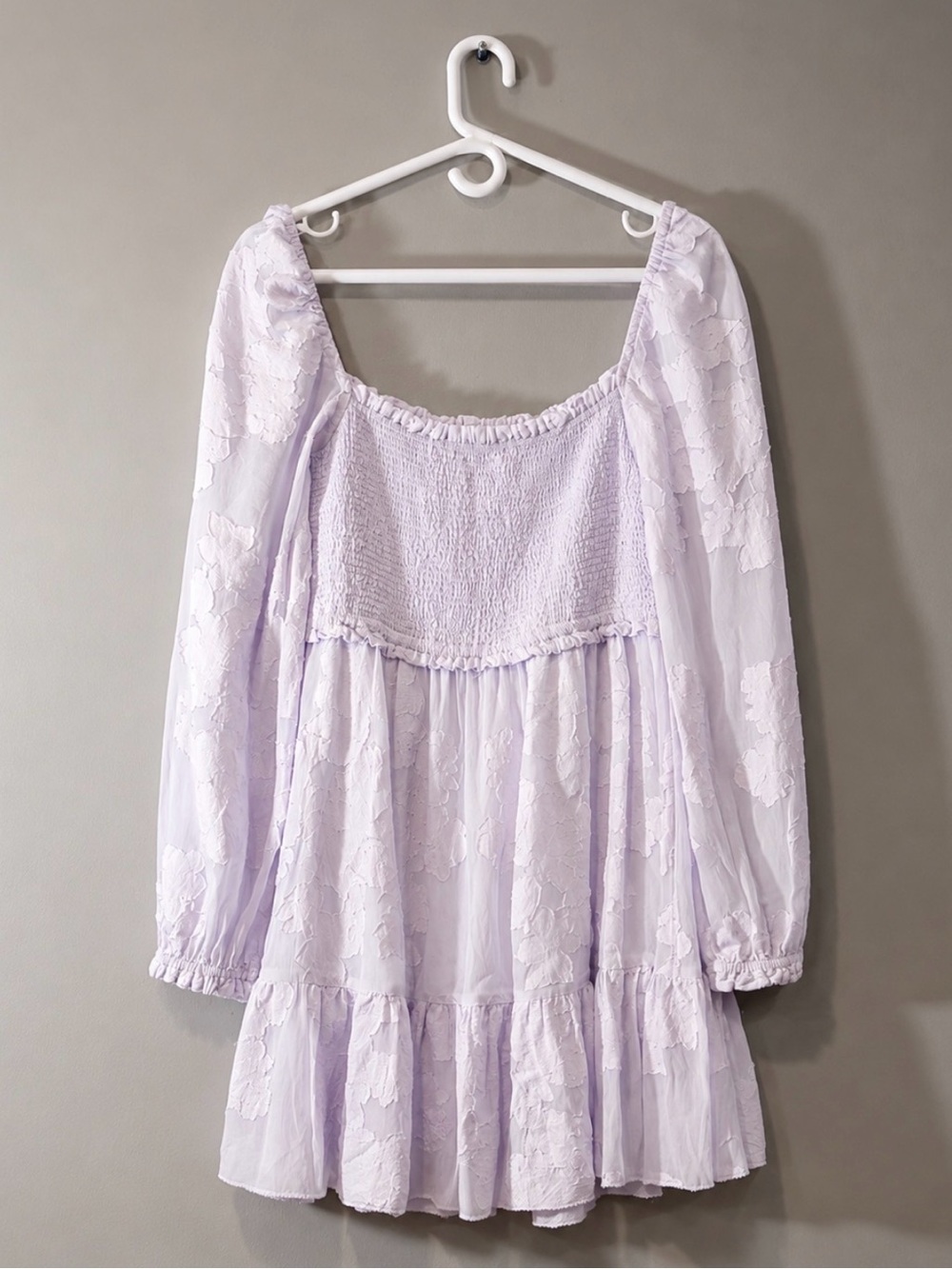Aritzia WILFRED Tempest Dress Size M Ice Lavender Floral - Picture 6 of 11